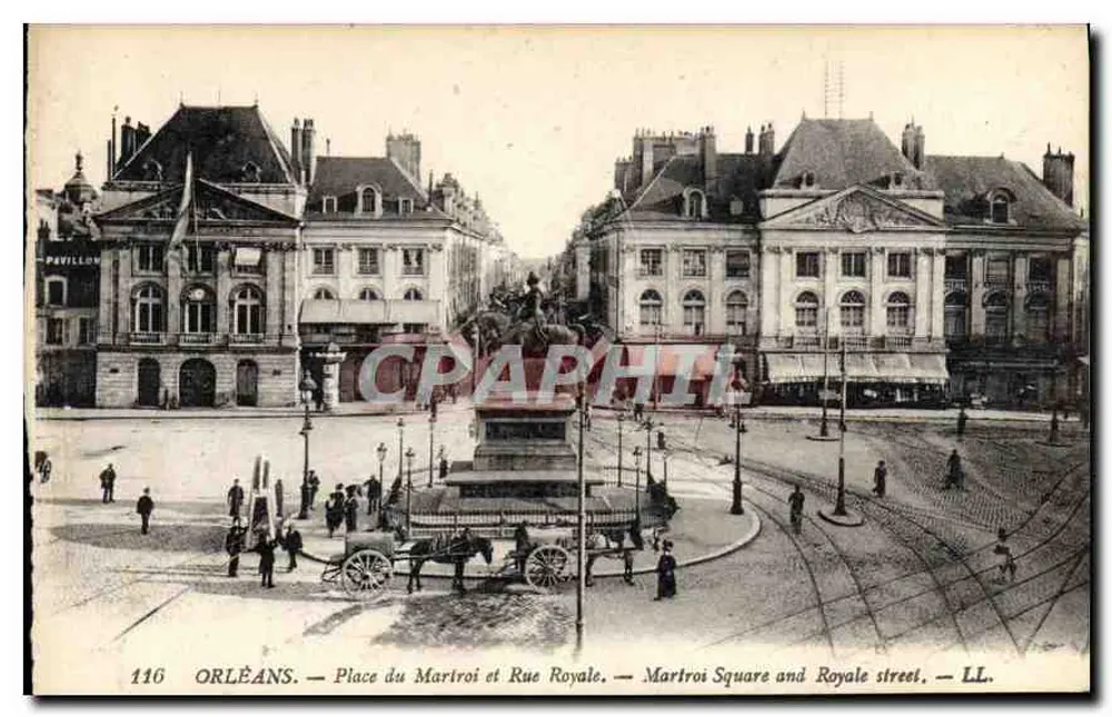 Orléans — Place du Martroi und Rue Royale — LL. n°116 - Vorderseite