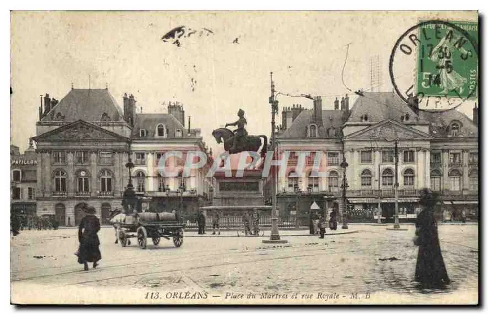 Orléans — Place du Martroi und rue Royale — M. B. — n°113 - Vorderseite