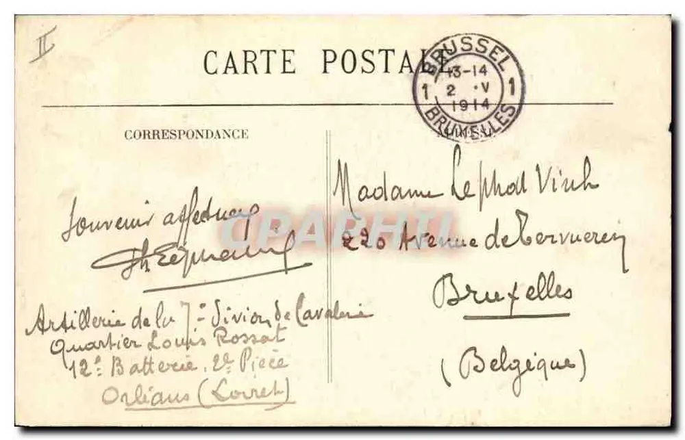 Orléans — Place du Martroi und rue Royale — M. B. — n°113 - Rückseite