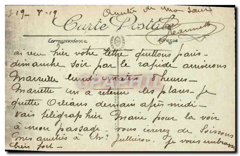 Orléans — Ansicht der Straßen Banniers und der République — LL - Rückseite