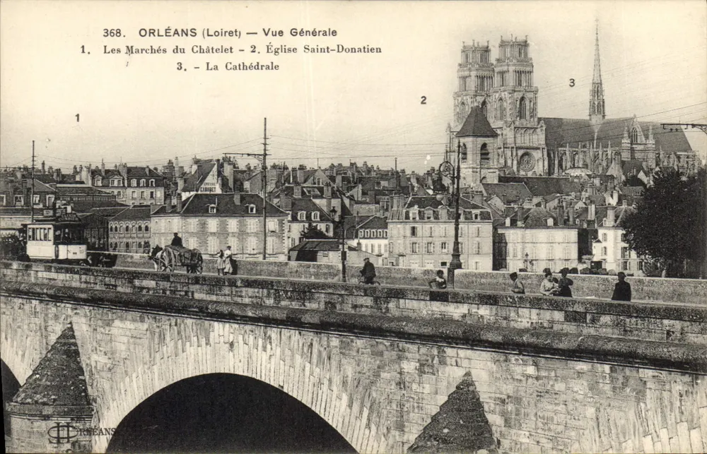 Orléans (Loiret) — Vista Geral — Editor D'Orléans, n° 368 - Frente