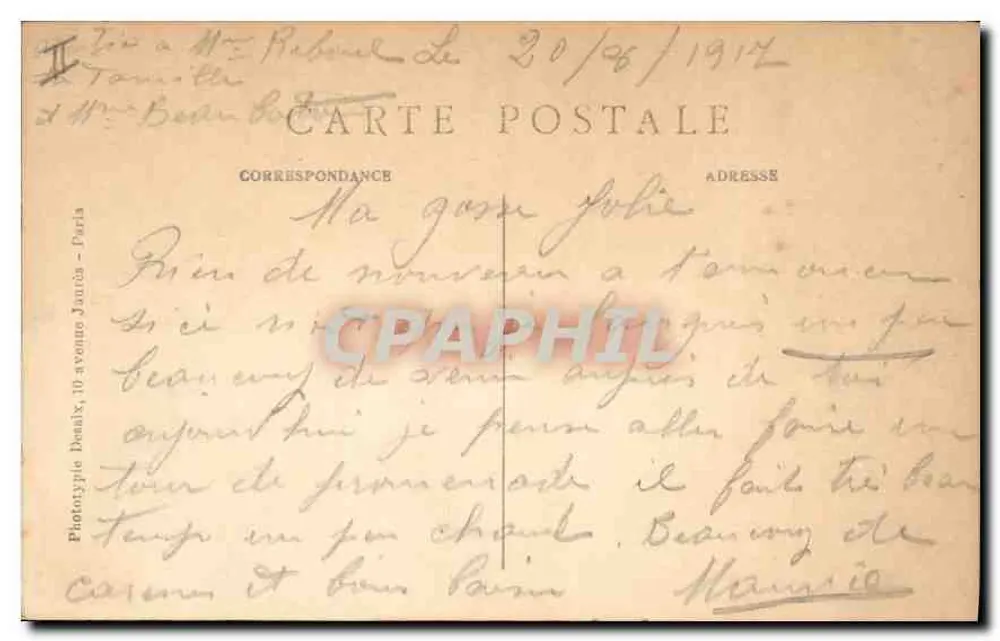 Orléans — Place du Martroi - Rue de la République — Edit. Lenormand Nr. 548 - Rückseite