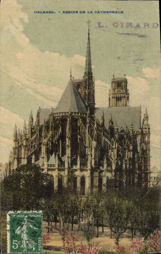 Orléans — Abside da catedral — L. Girard - Frente