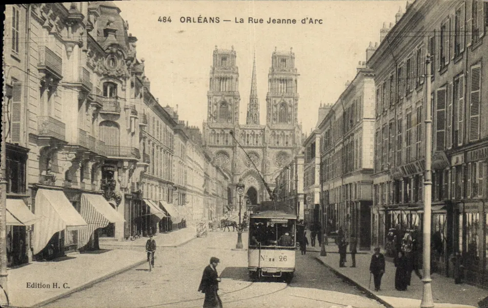 Orléans — La Rue Jeanne d'Arc — Edição H. C. n° 484 - Frente