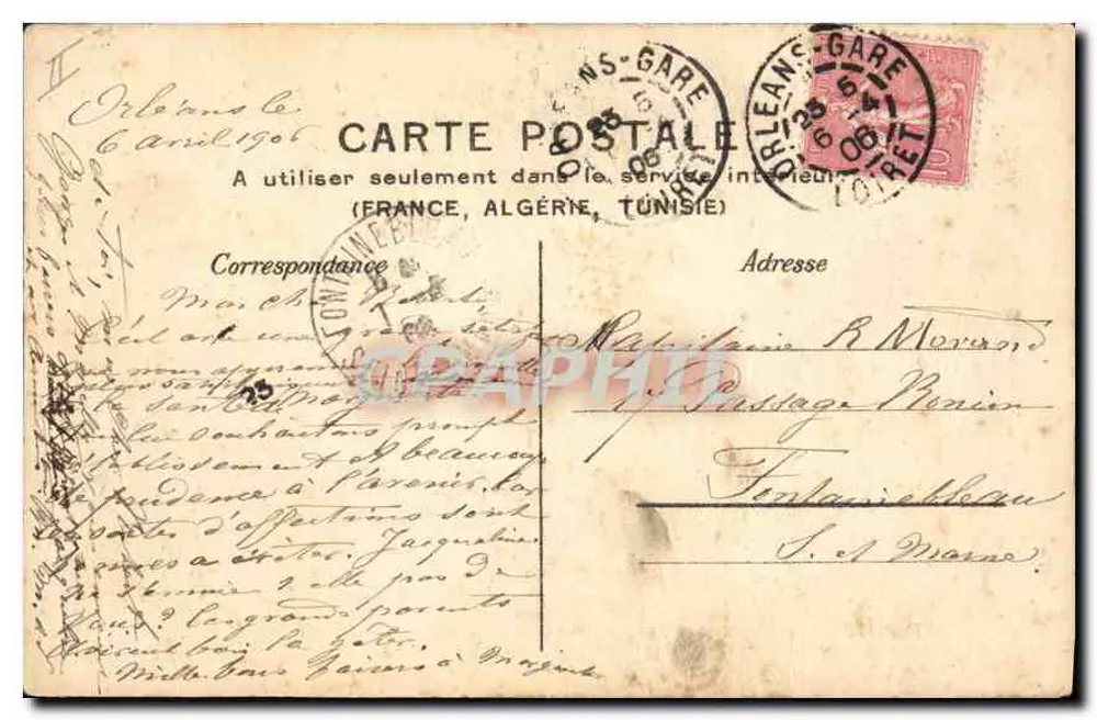 Orléans — Kirche Unserer Lieben Frau von Recouvrance — Phototypie L. C., Orléans - Rückseite