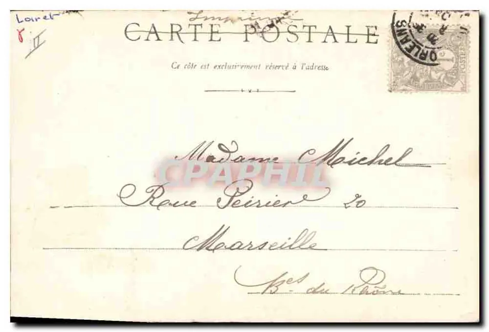 Igreja Saint-Marceau — Orléans — editor desconhecido, número de série não visível - Verso