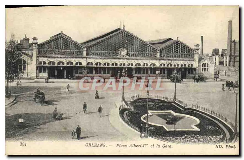 Orléans — Place Albert-Ier und die Station — ND. Fot. - Vorderseite