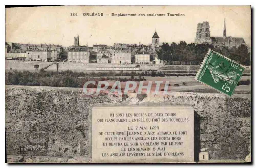Orléans — Localização das antigas Torres — Editor: Orléans, n° 364 - Frente