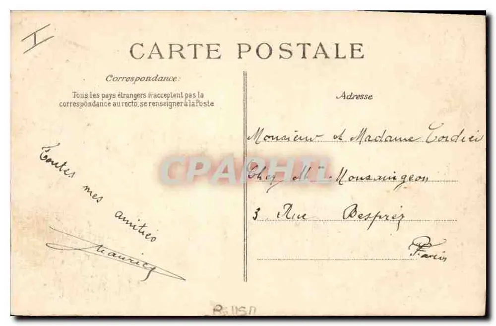 Orléans — Localização das antigas Torres — Editor: Orléans, n° 364 - Verso