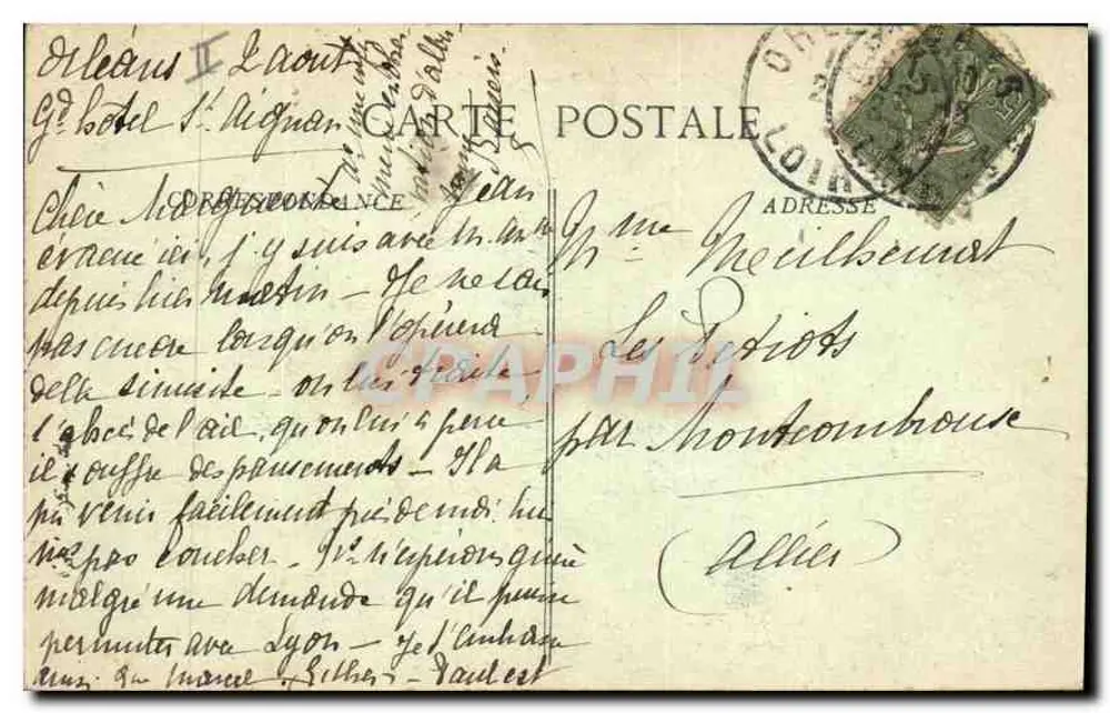 Orléans — A Vista Geral — Editor D. D. IRÉLAN - Verso