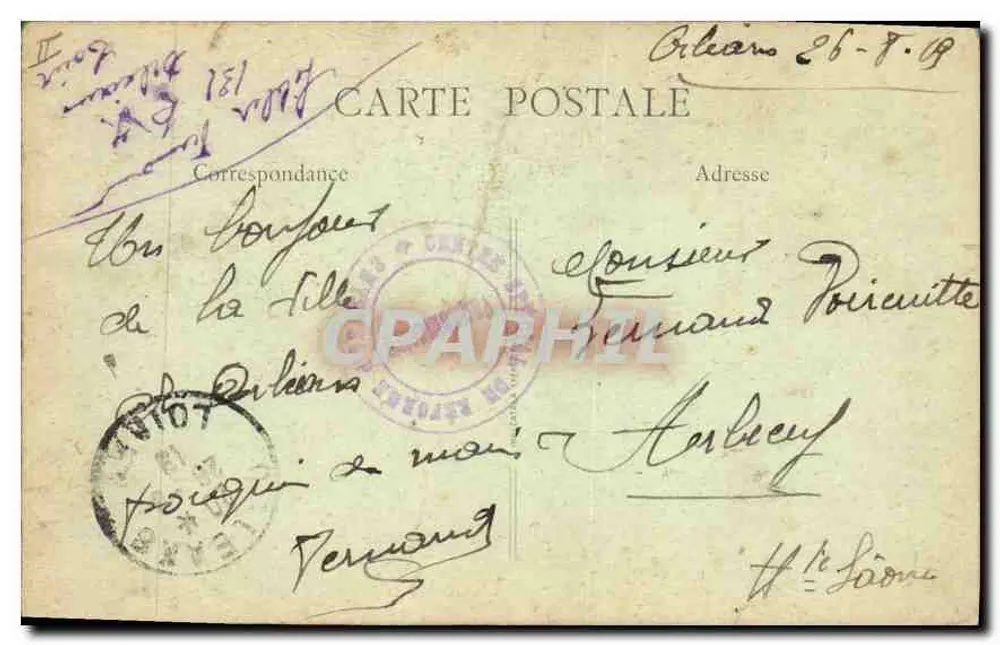 Orléans - A Cruz da Donzela — editor HAG, n° 760 - Verso