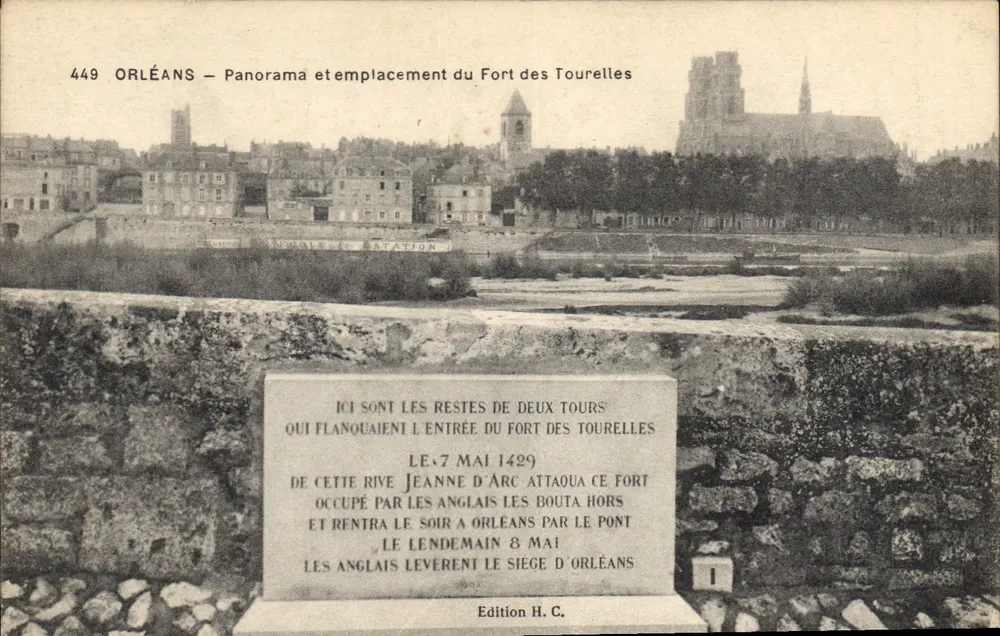 Orléans — Panorama und Lage des Forts des Tourelles — Edition H.C. n°449 - Vorderseite