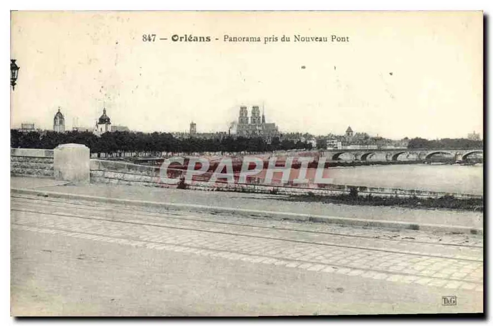 Orléans - Panorama vom Nouveau Pont — Verlag D.G. n° 847 - Vorderseite