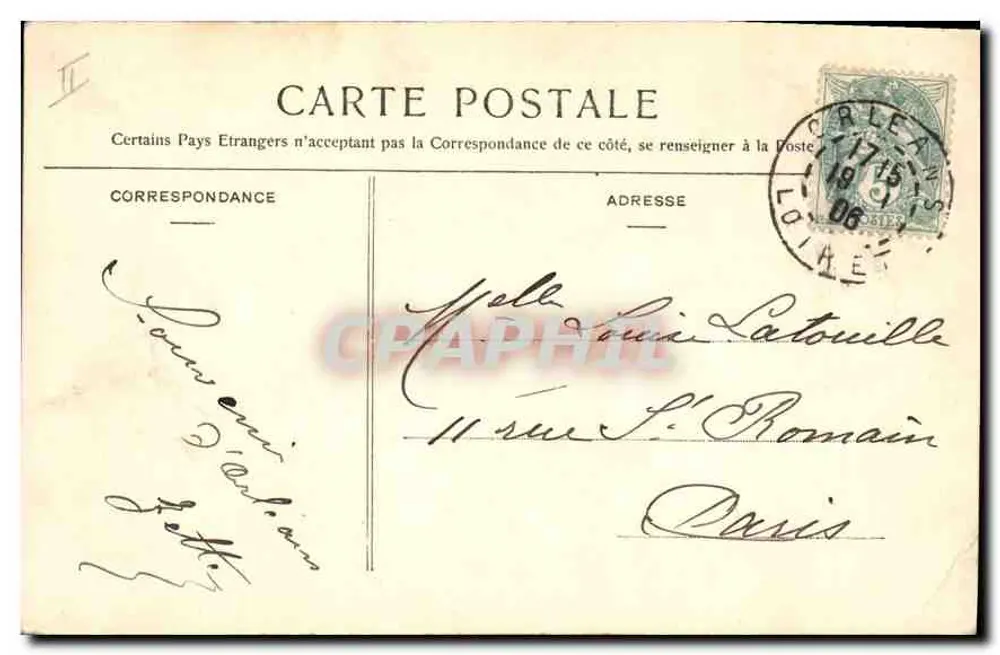 Orléans — Hotel de Ville — editor anônimo, n° 23 - Verso