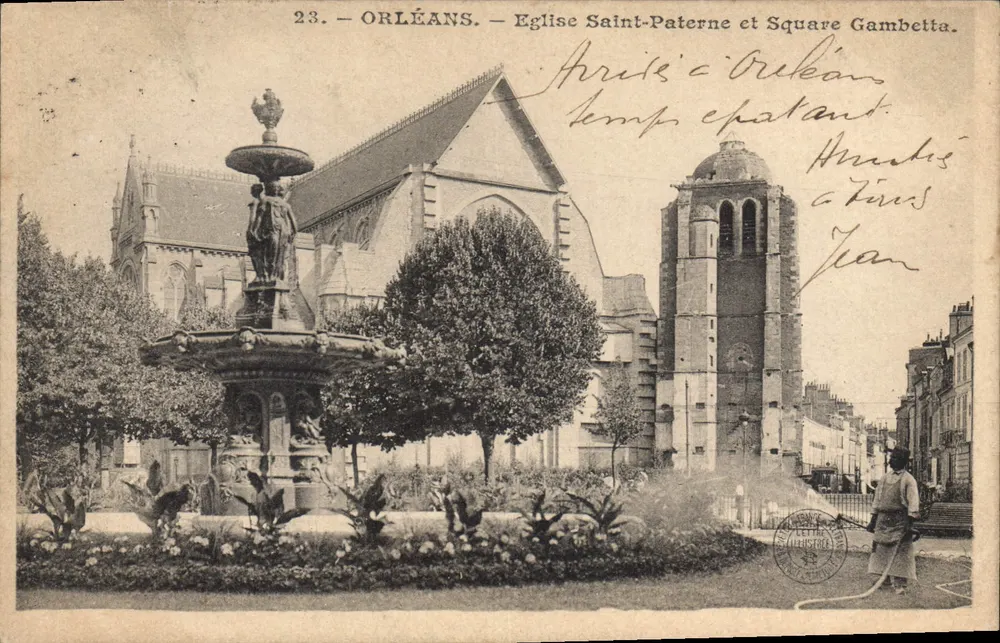 Orléans — Église Saint-Paterne und Square Gambetta — Anonymer Verlag, Nr. 23 - Vorderseite