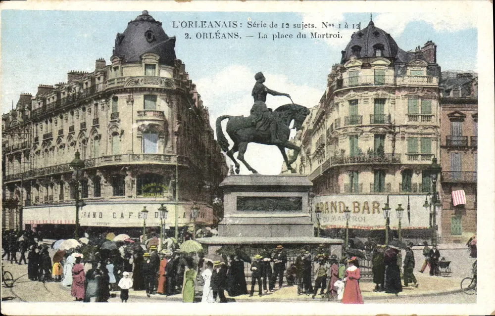 Orléans — A Place du Martroi — L'Orléanais, Série de 12 temas, N°2 - Frente