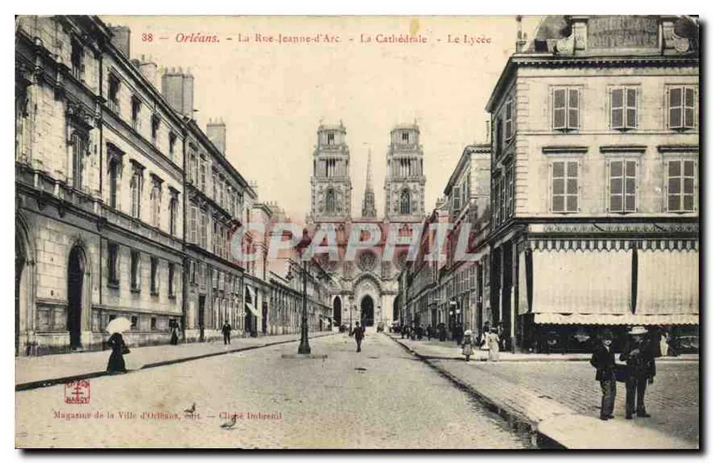 Orléans — La Rue Jeanne-d'Arc, La Cathédrale, Le Lycée — Magasine de la Ville d'Orléans, Serie 38 - Vorderseite