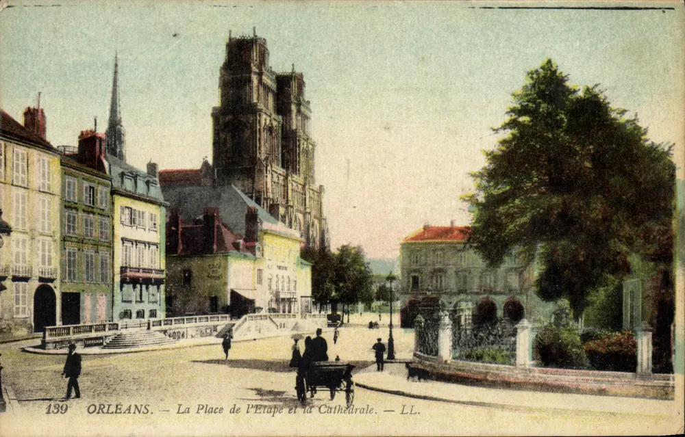 Orléans — Die Place de l'Étape und die Kathedrale — LL. N° 139 - Vorderseite