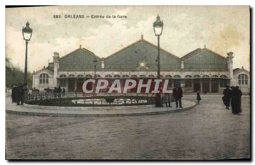 Orléans — Entrada da Estação — editor Belin & filhos, n° 682 - Frente