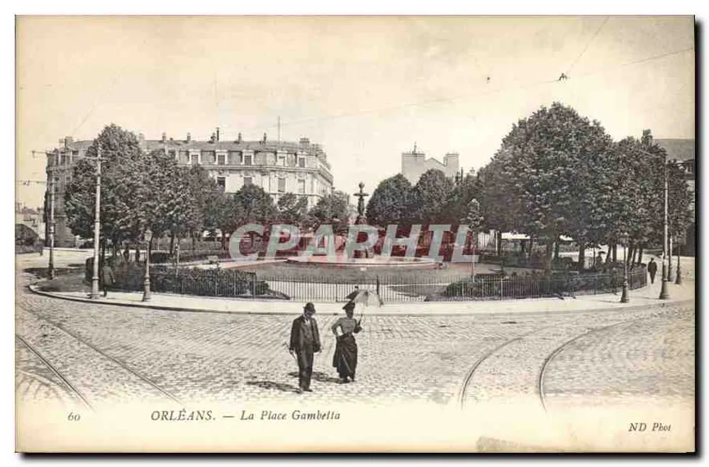 Orléans — A Praça Gambetta — ND Phot - Frente