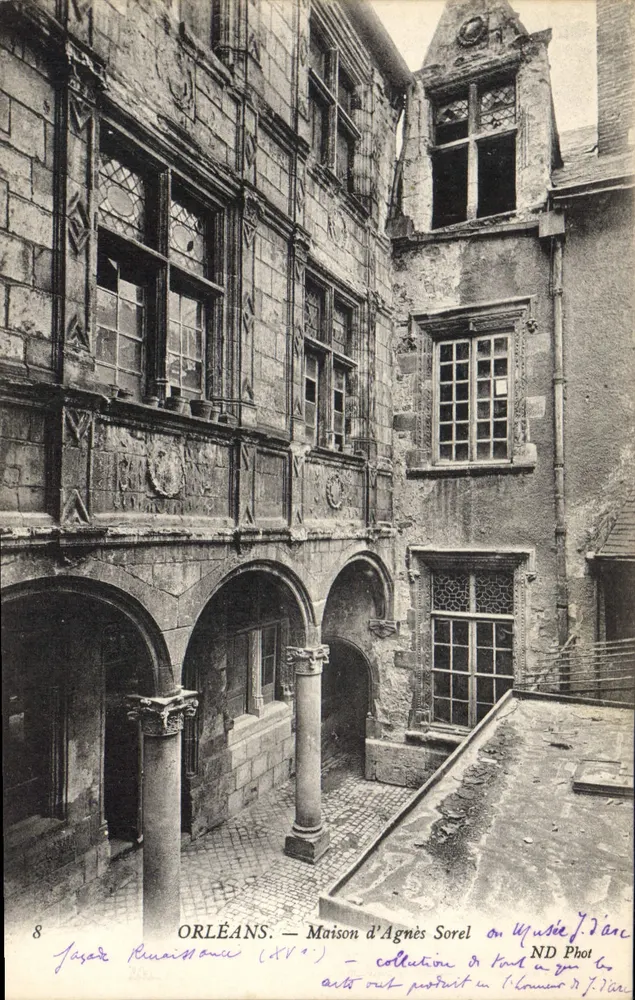 Orléans — Casa de Agnès Sorel (XVᵉ) — coleção do antigo Museu J. Darc - Frente