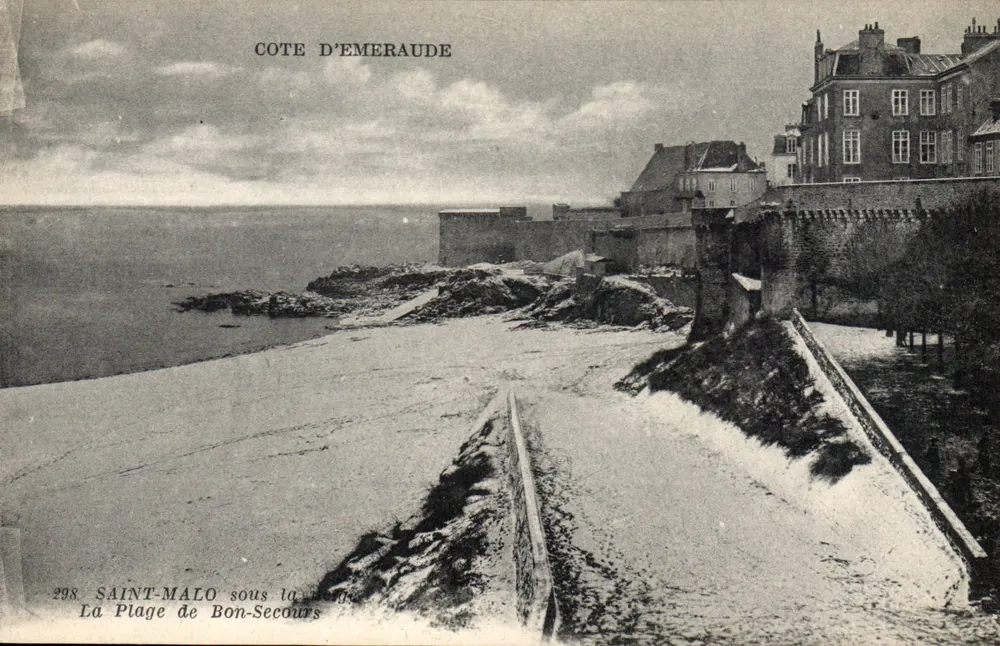 Saint-Malo — La Plage de Bon-Secours — Côte d'Émeraude — Verlag Artand et Nazalis, Nantes, n°298 - Vorderseite