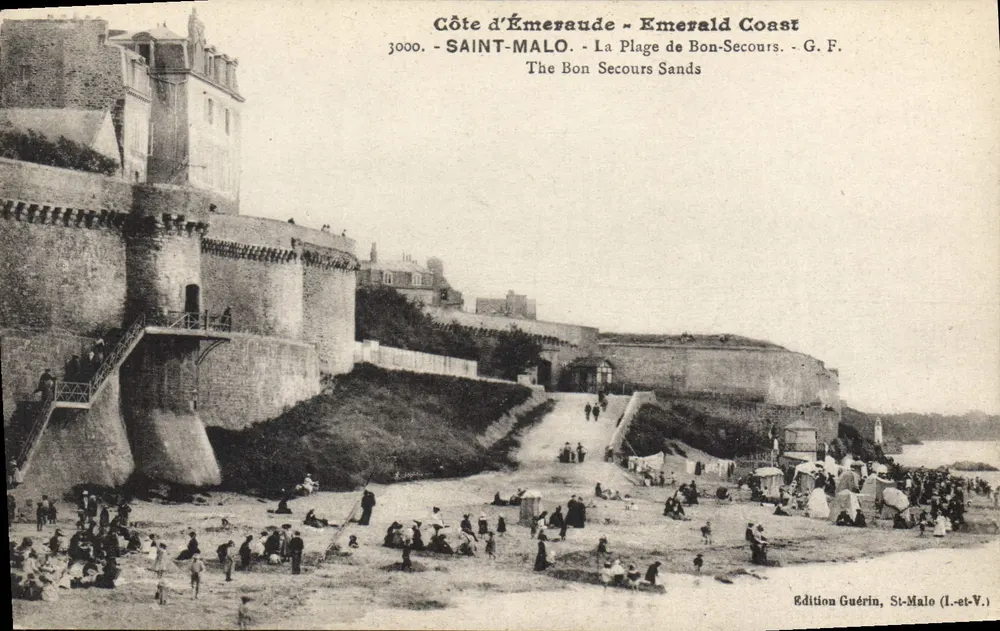 Saint-Malo - Strand von Bon-Secours - Edition Guérin - Vorderseite