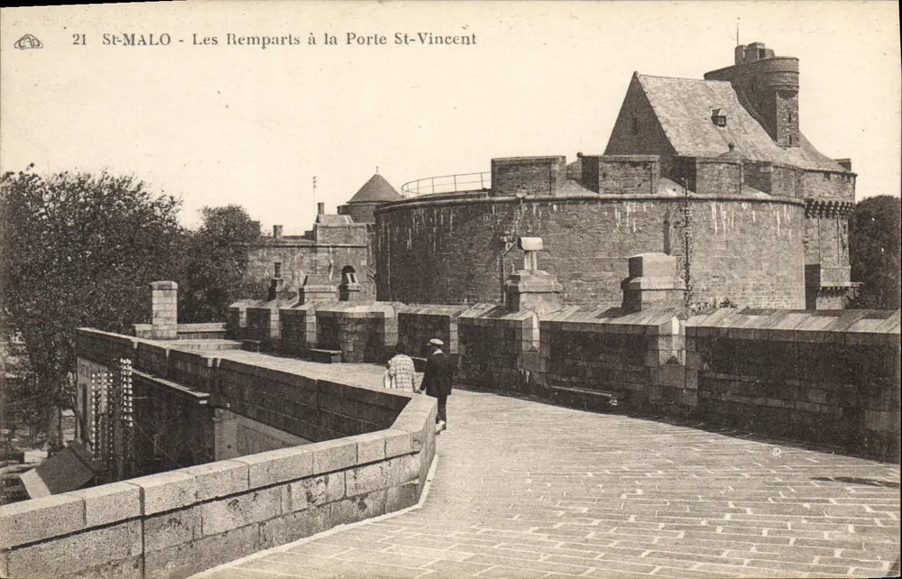 St-Malo - Die Mauern an der St-Vincent-Tür — Straßburg, Nr. 21 - Vorderseite
