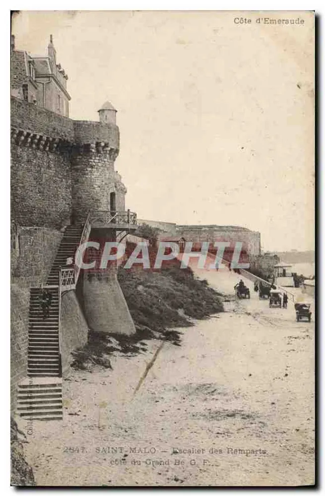 Saint-Malo — Treppen der Bastionen — Küste der Smaragd - Vorderseite