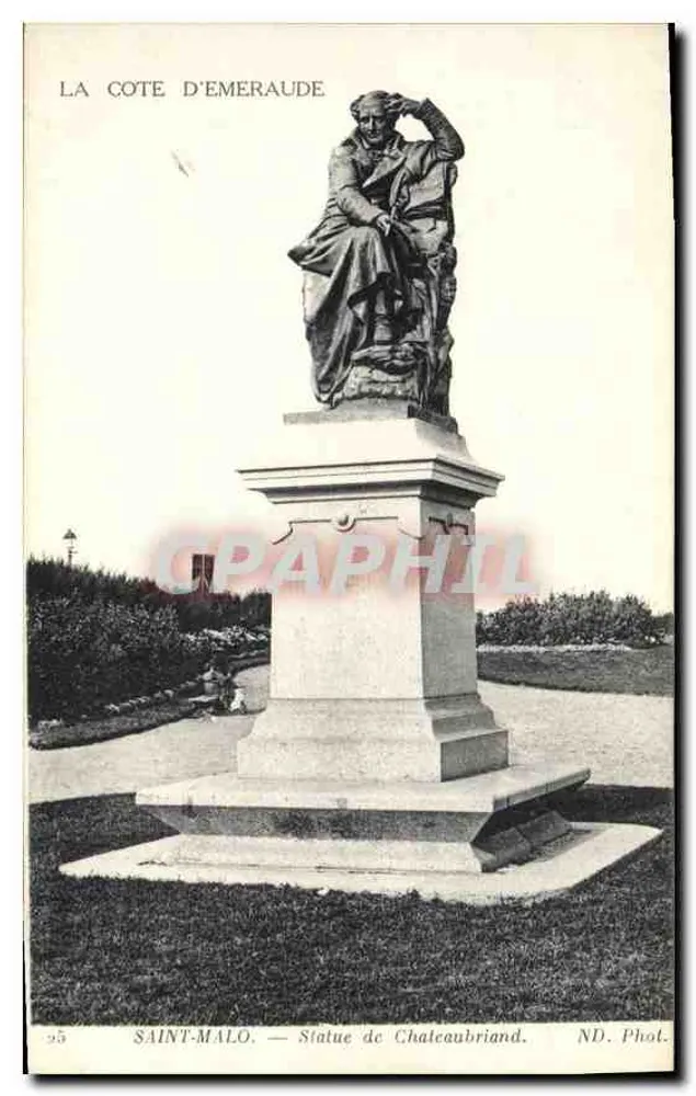 Saint-Malo — Statue von Chateaubriand — ND. Foto. - Vorderseite
