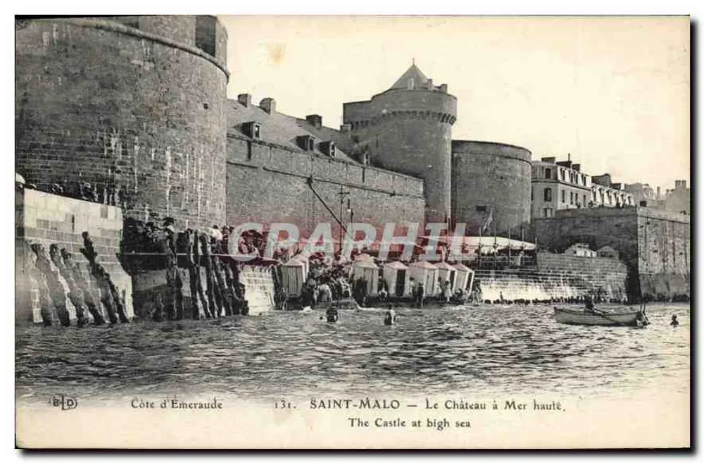 Saint-Malo — Das Schloss bei Ebbe — Verlag E.D. n°131 - Vorderseite