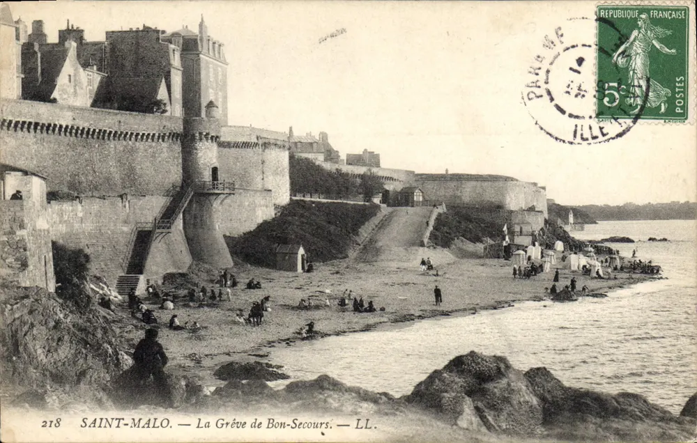 Saint-Malo — A Grève de Bon-Secours — LL. — n° 218 - Frente