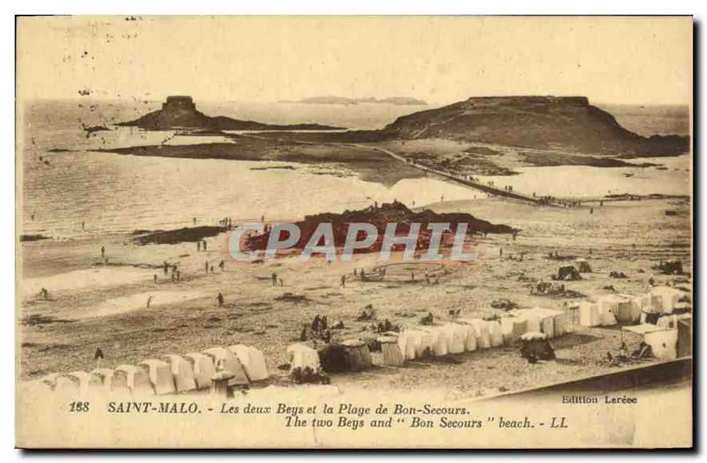 Saint-Malo - Die beiden Bays und der Strand von Bon-Secours — Édition Lerécée, n° 168 - Vorderseite