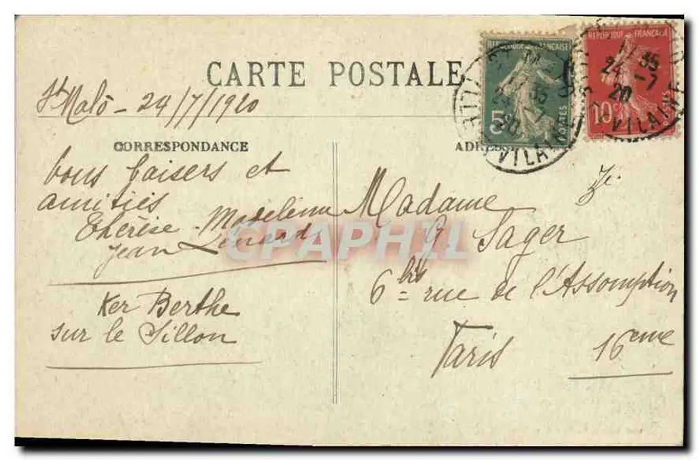 St-Malo — Le Môle des Noires — G.F. — Côte d'Émeraude - Rückseite