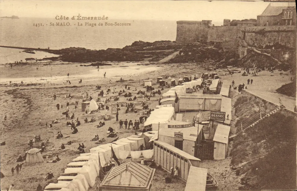 Côte d'Émeraude - St-Malo - La Plage de Bon-Secours — Verlag Laurent-Nel, Remiremont, Nr. 35 - Vorderseite