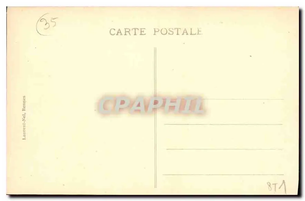 Côte d'Émeraude - St-Malo - La Plage de Bon-Secours — Verlag Laurent-Nel, Remiremont, Nr. 35 - Rückseite