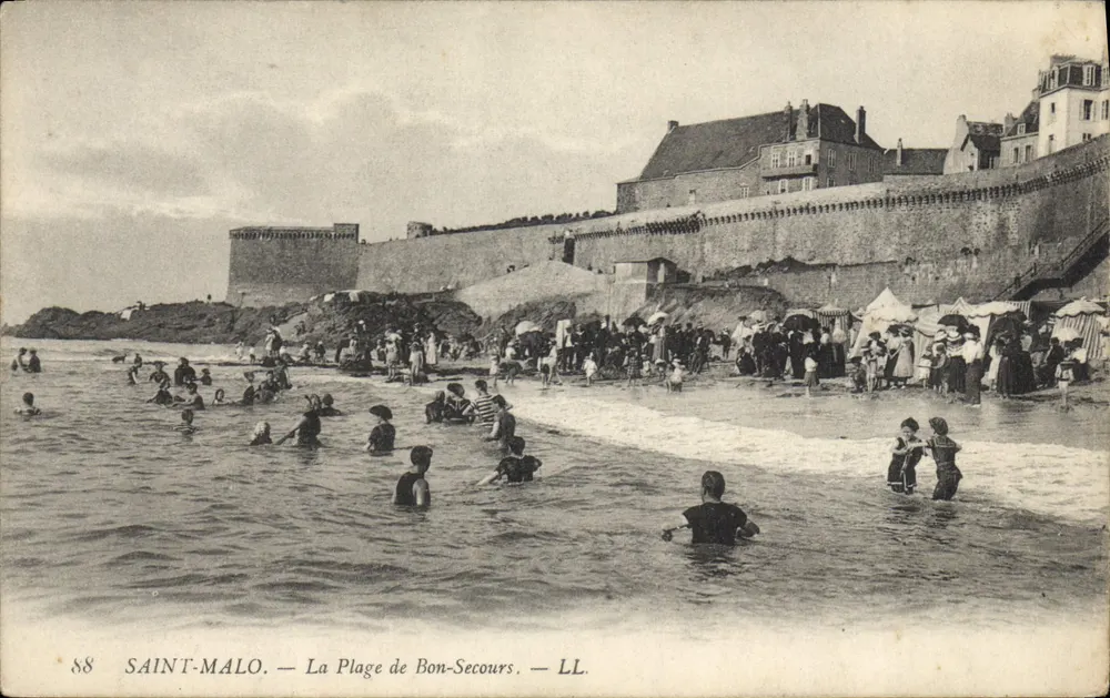 Saint-Malo — A Praia de Bon-Secours — LL. n°88 - Frente