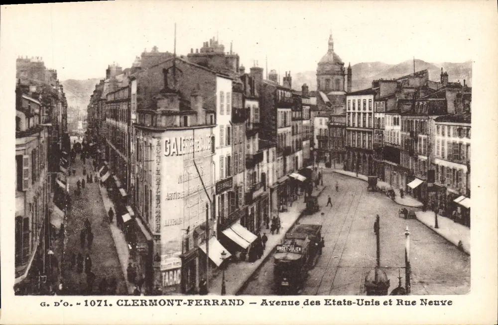 Clermont-Ferrand — Avenue des États-Unis und Rue Neuve — G. D'O. n°1071 - Vorderseite
