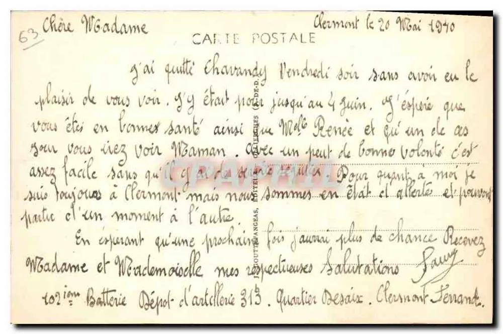 Clermont-Ferrand — Wijk Desaix — uitzicht op de wijk met spoorlijnen - Achterkant