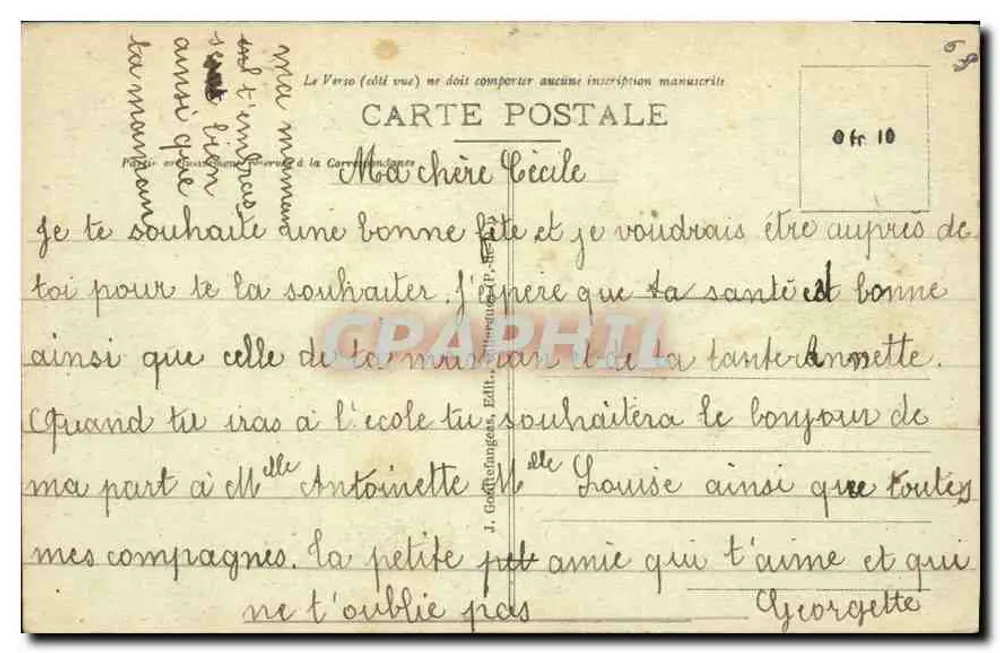 Clermont-Ferrand — Monumento aos Combatentes — a.d'o. 1202 - Verso