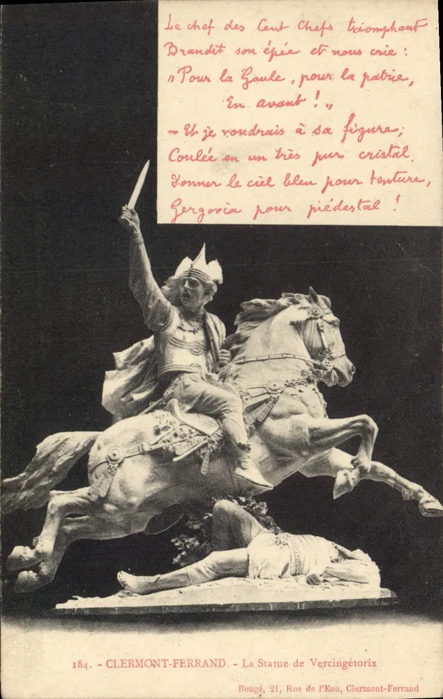 Estátua de Vercingétorix em Clermont-Ferrand — editor Bougé, n° 184 - Frente