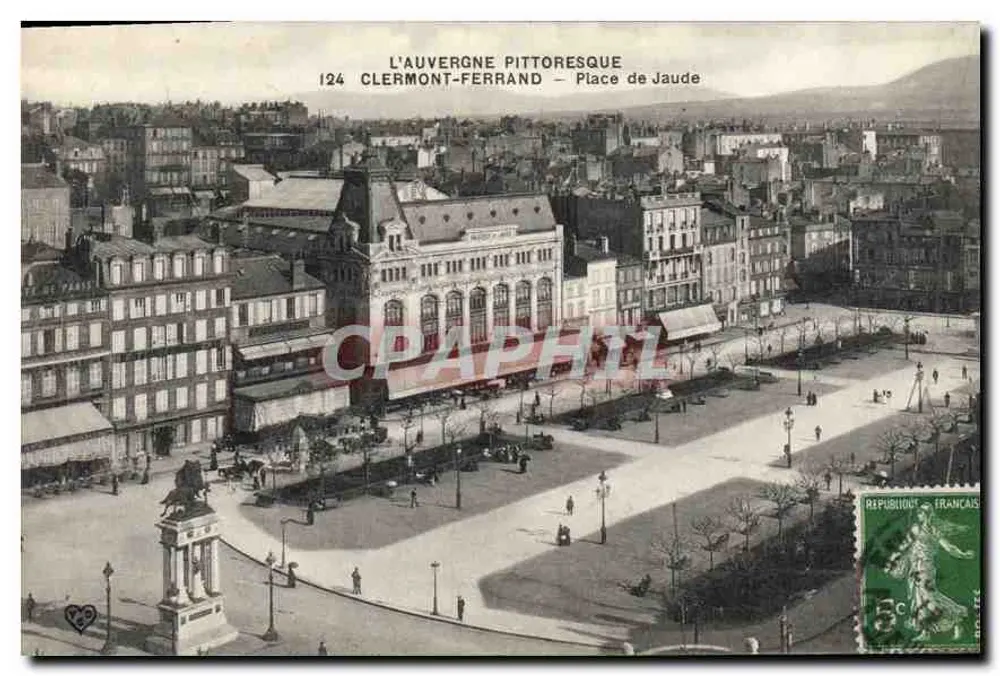 Clermont-Ferrand — Place de Jaude — Die pittoreske Auvergne, n°124 - Vorderseite