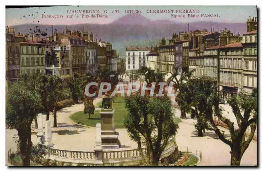 Clermont-Ferrand — Square Blaise Pascal — G. d'O. 1074/30 - Vorderseite