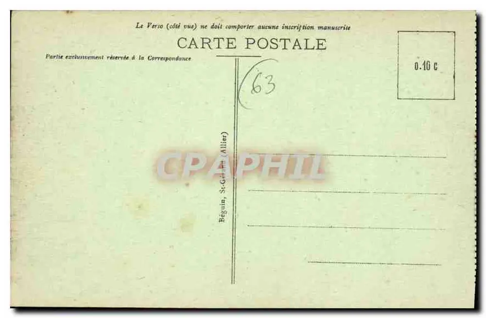 Clermont-Ferrand — Place Gilbert-Gaillard und die Kathedrale — Ideal, Nr. 4083 - Rückseite