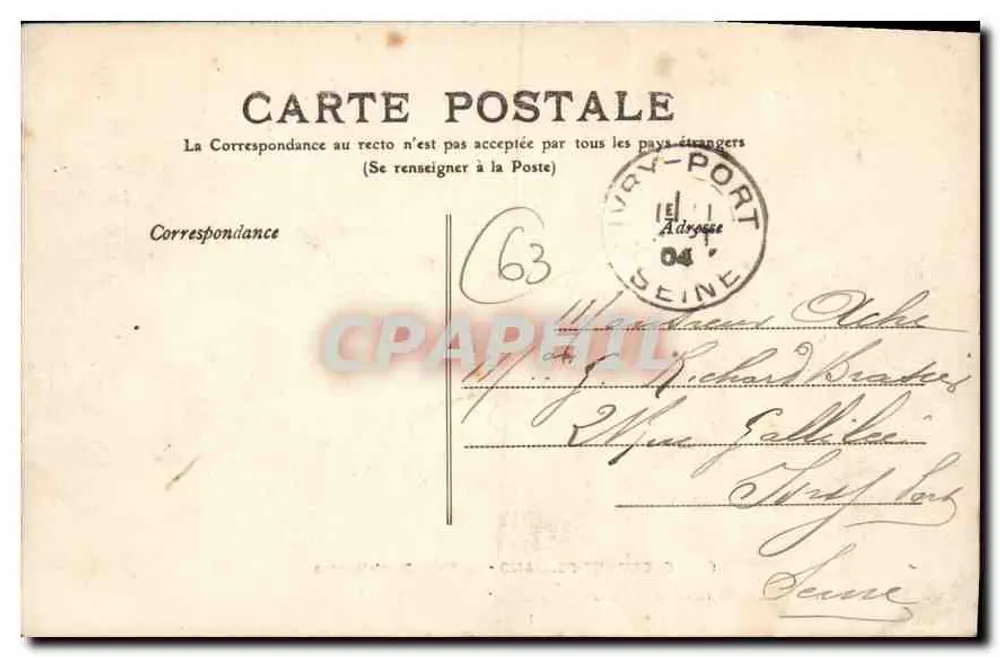 Clermont-Ferrand — Rue de l'Ecu e Place Saint-Hérens — editor anônimo, n°15 - Verso