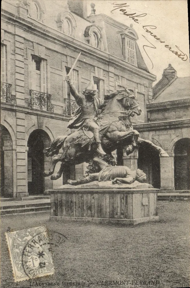 Estátua equestre de Joana d'Arc em Clermont-Terrant — T. Auteurne Illustrée — n° 22 - Frente