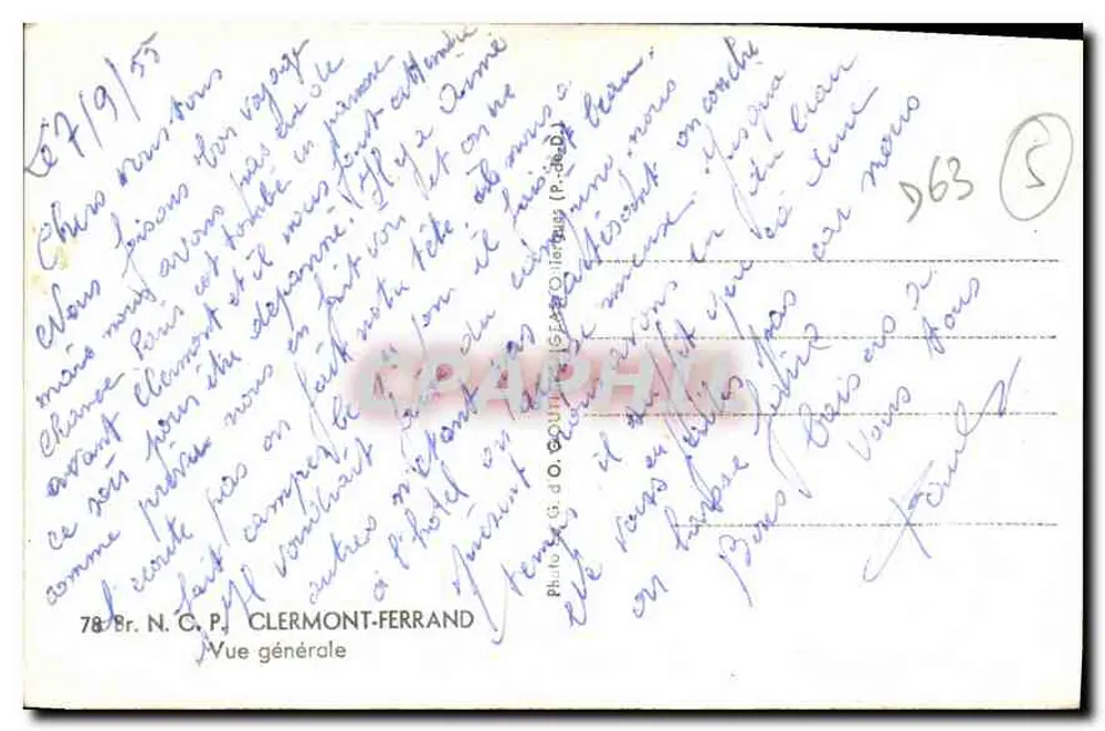 क्लरमॉन्ट-फेरांड की सामान्य दृश्य — फोटो जीडीओ — संख्या 78 - पीछे