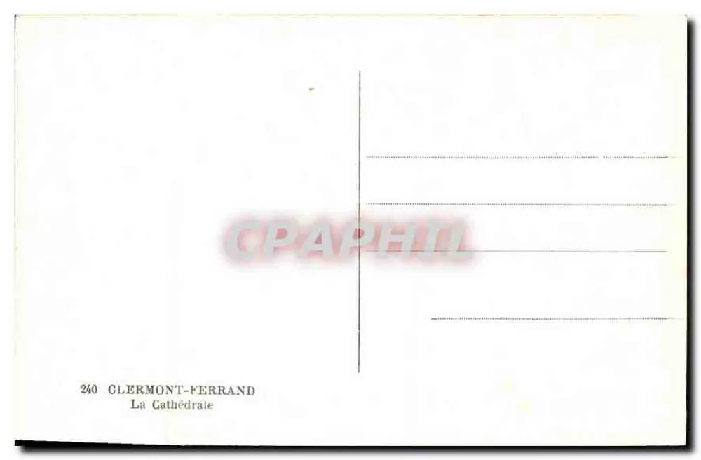 Clermont-Ferrand — A Catedral — G.d'Q - Verso