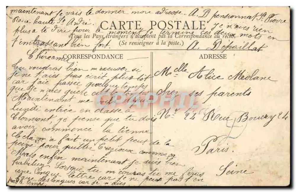 Clermont-Ferrand — Vercingétorix e a Rue Blatin — A Auvergne Pittoresque - Verso