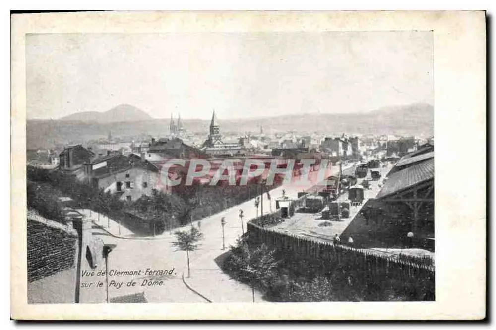 Vista de Clermont-Ferrand — sobre o Puy-de-Dôme — Edição especial do Chocolate Poulain - Frente